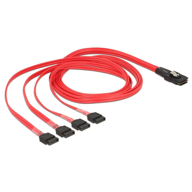 Mini SAS To 4 SATA Cable SAS Breakout Cable Mini SAS Male SFF-8087 To 4 SATA Female Cable Multi-Lane