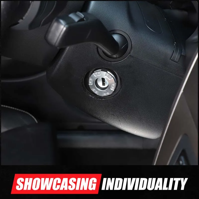 Aluminum Alloy Red Silver Car Ignition Switch Key Hole Ring Cover Trim For SEAT Leon 2008-2012 Interior Accessories