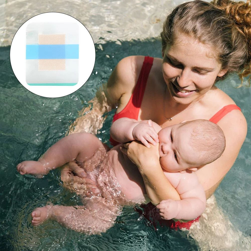 Autocollants de nombril pour bébé, 50 pièces, pâte de natation pour bébé, patch de ventre pour nouveau-né imperméable, fournitures de bouton confortables transparentes