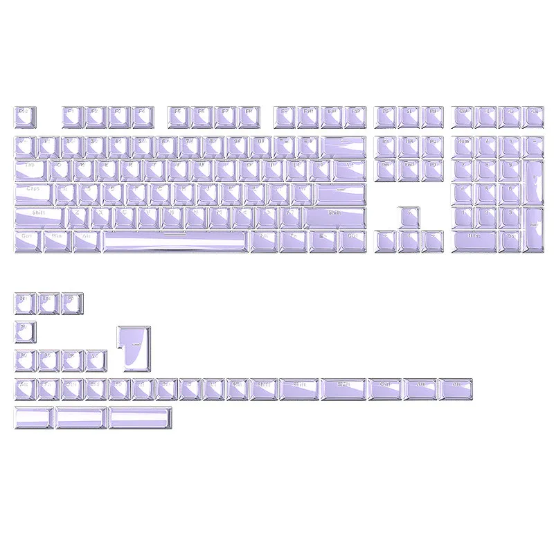 

Jelly engraved keycap PC material OEM highly mechanical keyboard transparent keycap purple girl keycap