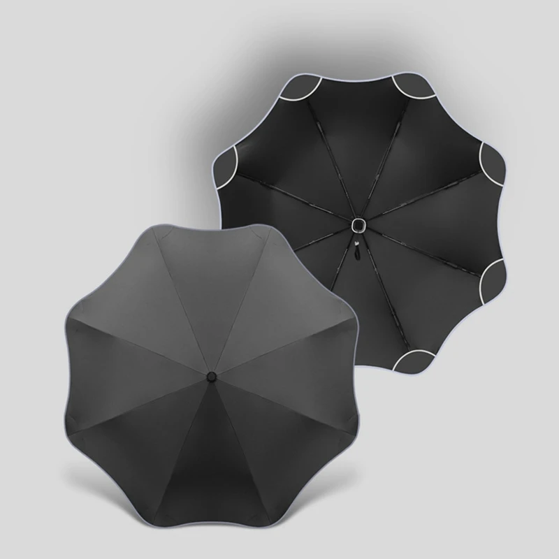 Three-fold Rounded Corner Windproof Compact Travel Umbrella Sunshade Umbrella UV Protection Sun & Rain Umbrella