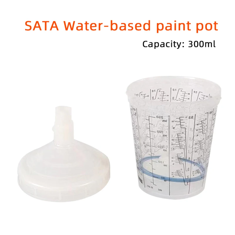 Used For Sata Spray Gun Pot Water-based Paint 300ml Transparent Disposable Car Paint Mixing Cup Spray Gun Pot Accessories