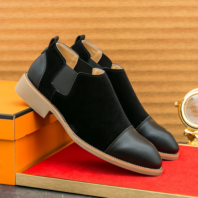 Men Retro Formal Shoes Black B - Men'S Formal Party Wear Shoes 评论和价格