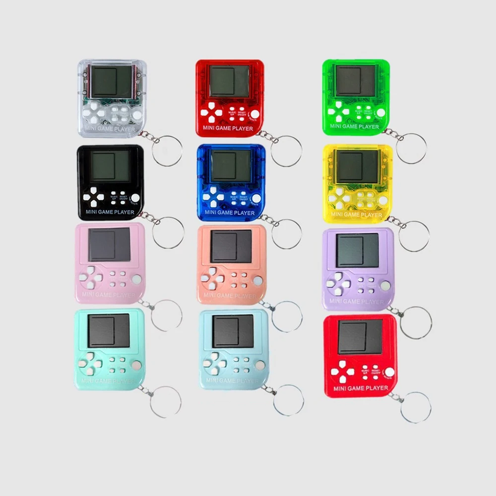 Retro  game console mini handheld electronic game console keychain pendant game console