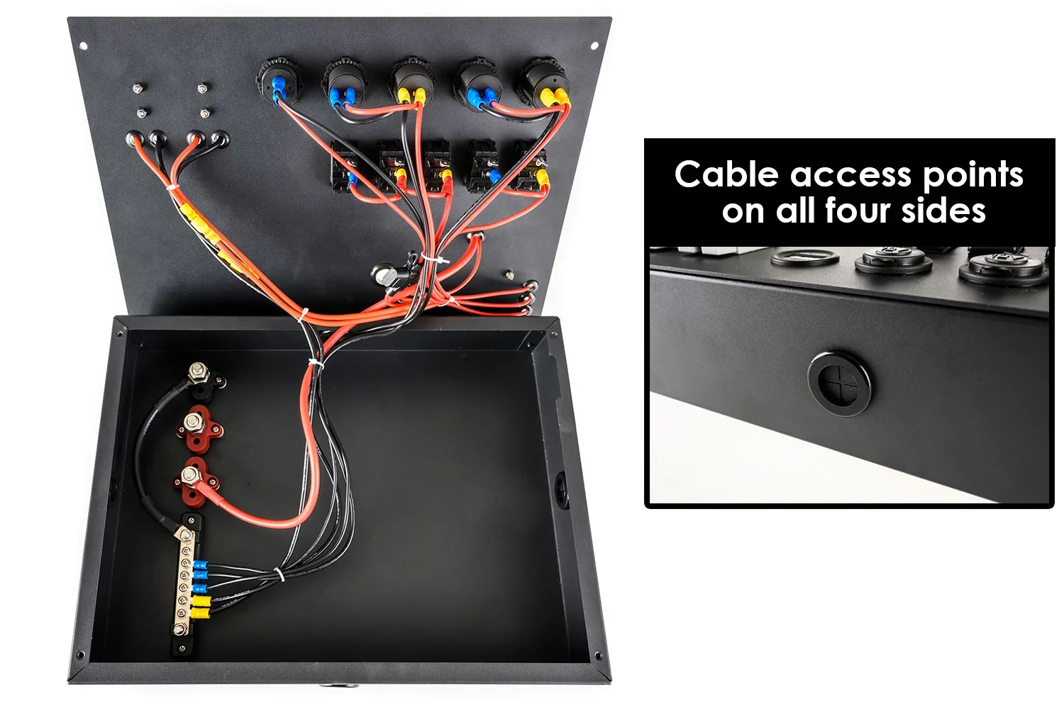 12V volt 4wd Dual Battery System DC Rocker Switch Power Distribution Electrical Canopy Control Box Panel with Anderson Plug