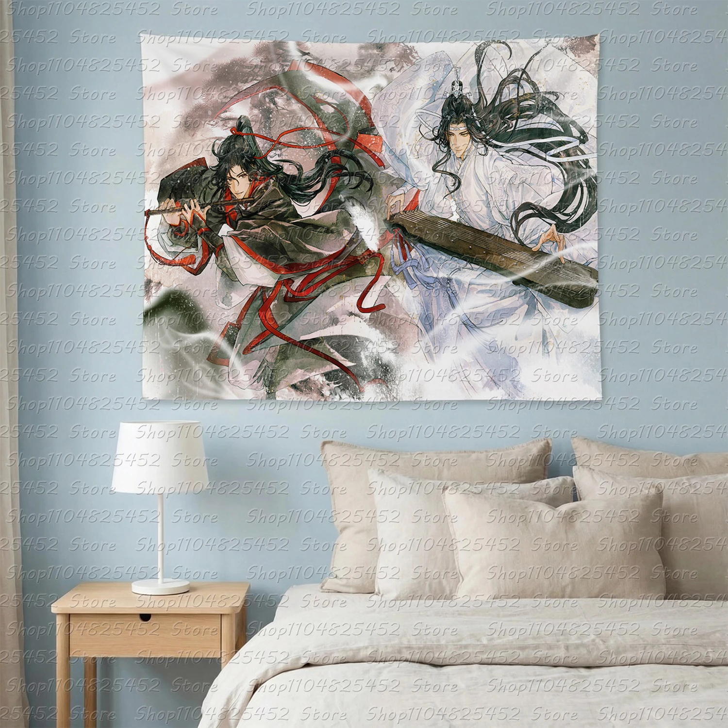 Chinese mxtx novel The Grandmaster of Demonic Cultivation tapestry Heaven Official's Blessing tapestry wangxian hualian bingqiu