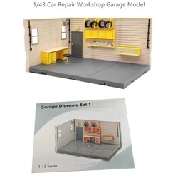 1/43 Car Repair Workshop Garage Model  Assembly scenario DIY