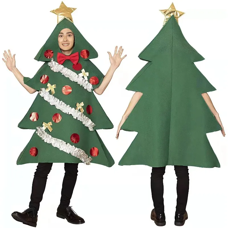 New Christmas Stage Performance Costumes Christmas Tree Doll Clothes With Footwear Adult Festival Cosplay Playing Costumes