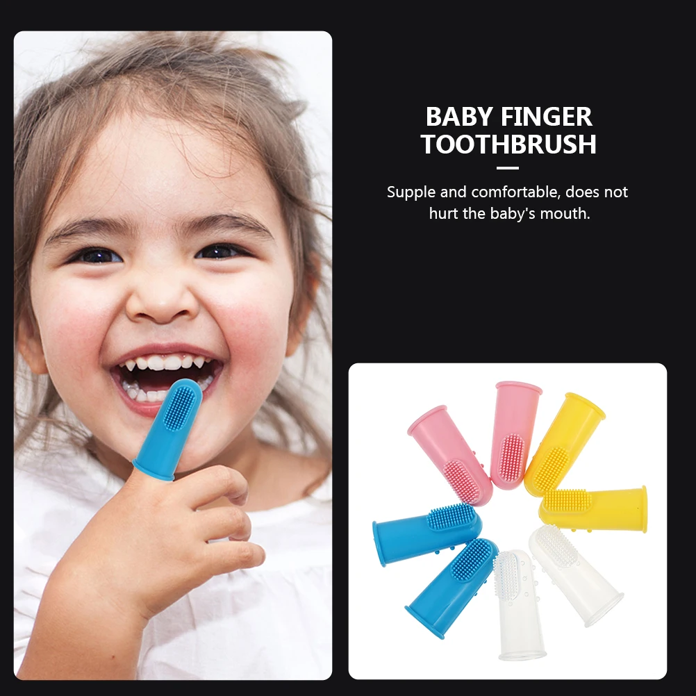 

12Pcs Bright Color Baby Finger Toothbrush Infant Silicone Toothbrush Oral Hygiene Tool
