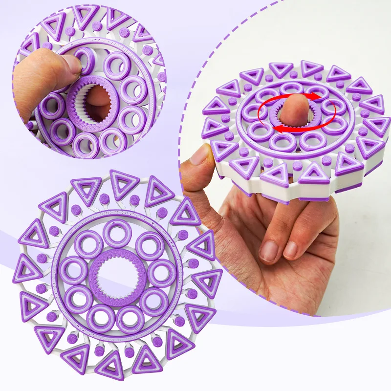 Stress Relief Top "Sharp Teeth": een creatief en leuk stressverlichtingsspeeltje voor kinderen, gemaakt van plastic Fidget Spinner-speeltje