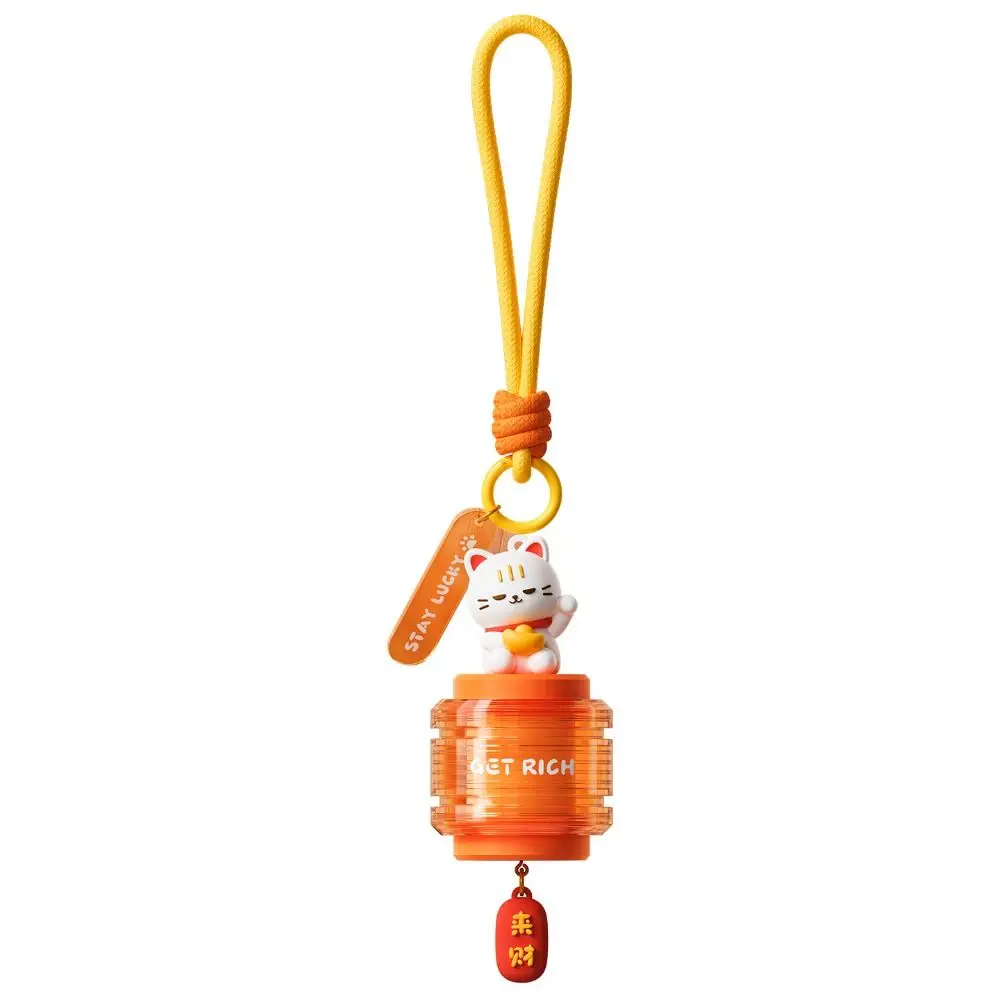 Mini Size Lucky Cat Lantern Portable Design Creative Ornament Fortune Cat Night Light Warm White Hanging Pendant