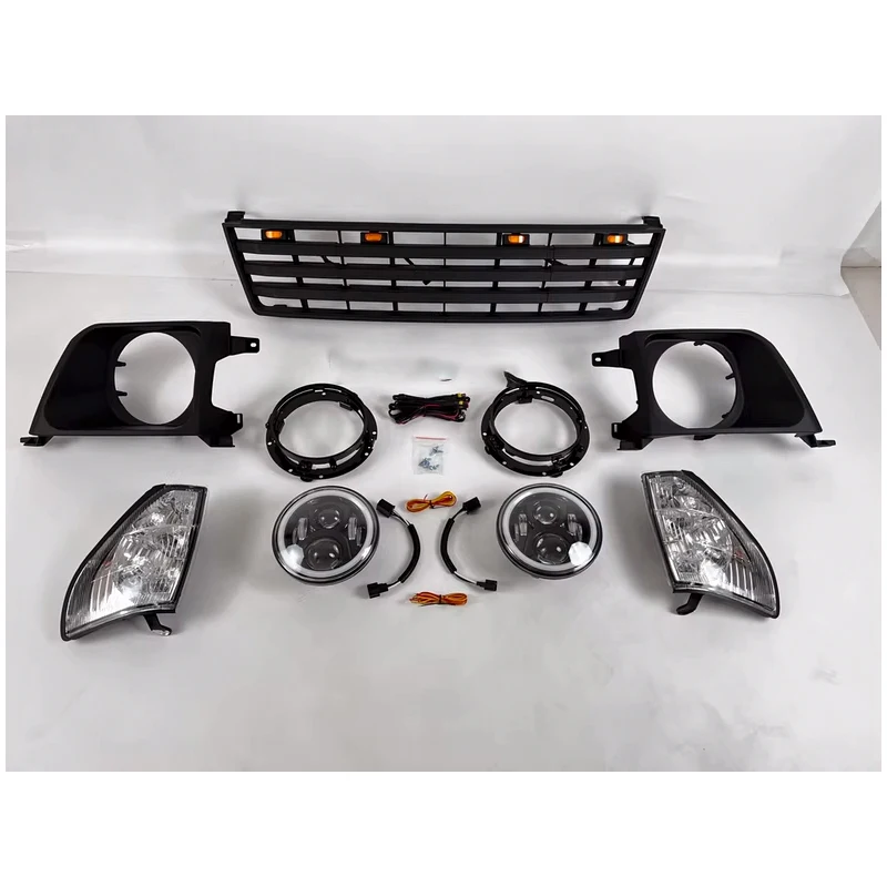 

Автозапчасти FJ95 передняя решетка с фарами и рамкой фары подходит для Toyota Land Cruzier Prado LC95/LC90 4700 1993-2002