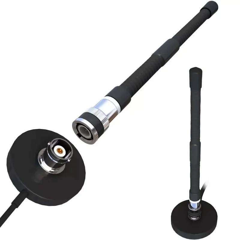 27cm CB Antenna 27MHz CB Radio Antenna Soft Whip Magnetic Base RG58 BNC Extension Cable UHF PL-259 Male Connector Adapter