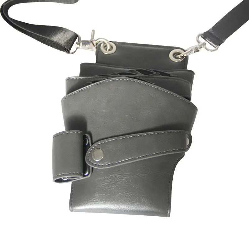 

Hairstylist waist bag, leather hairdressing shoulder bag, portable waist bag for hairdressing tools, durable