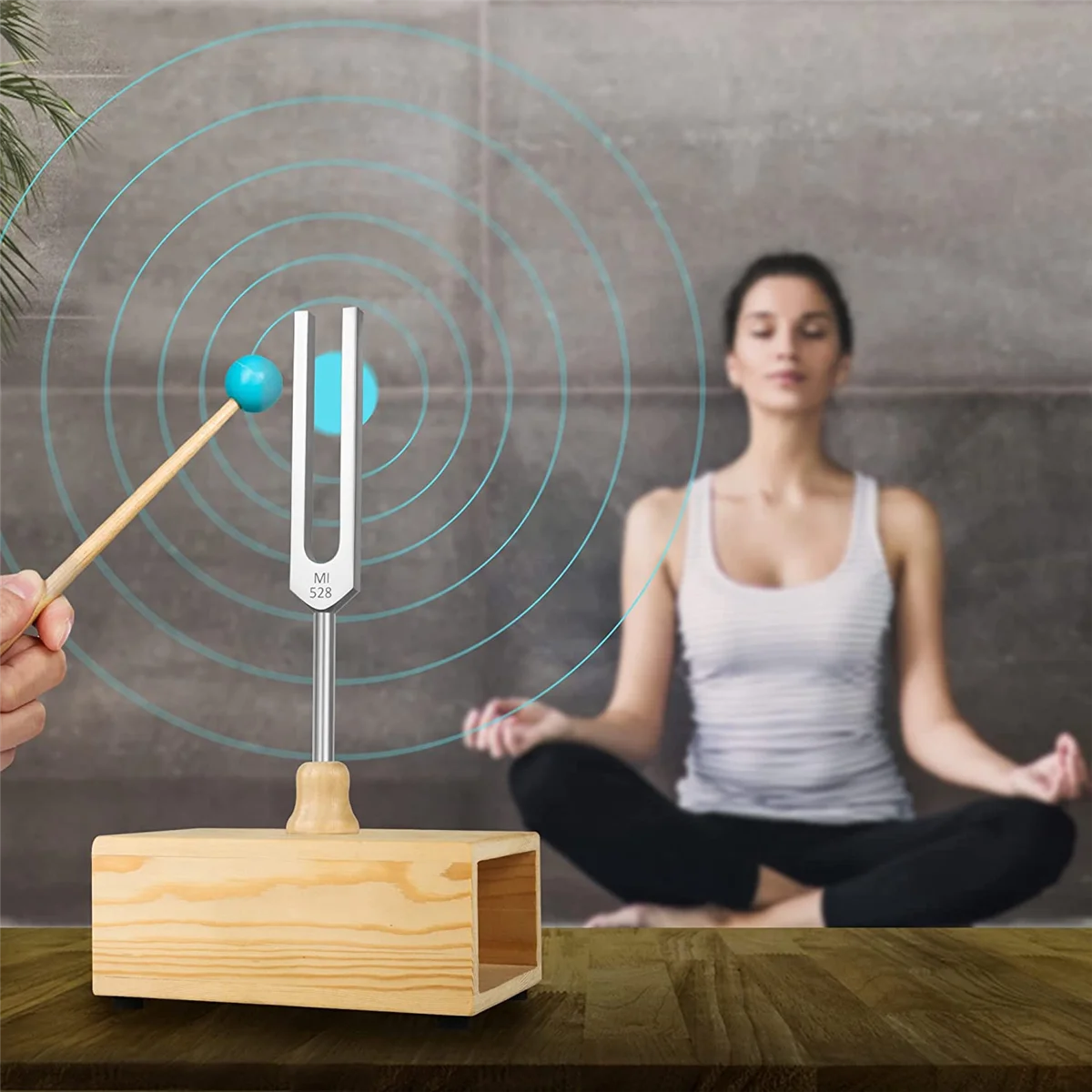 528HZ Tuning Fork,Tuning Fork Resonance Box,for Sound , Yoga, Meditation and Relaxation