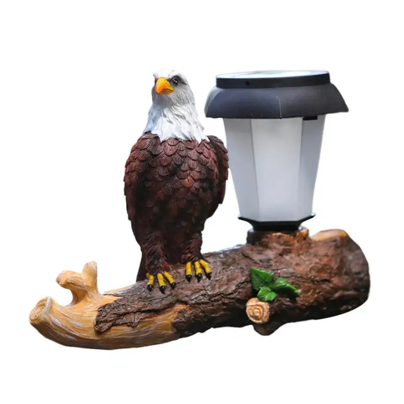 

Outdoor Solar Statues Realistic Eagle Sculpture Wall Decor Solar Powered Garden Light Automatic Lighting Eagle Solar Light For