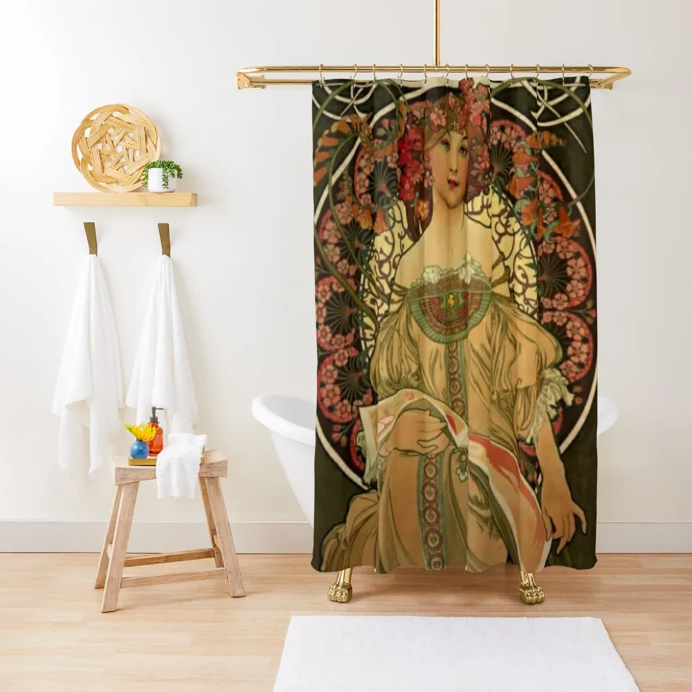 

Alphonse mucha -1860 - 1939 Shower Curtain Bathroom Shower Shower Bath Bathroom Curtain