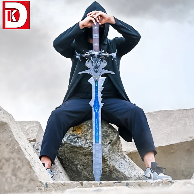 2349PCS MOC Frostmourne Building Blocks Lich King Arthas Death Knight Sword Model Brick Puzzle Toys Gift for Adults Kids Boy