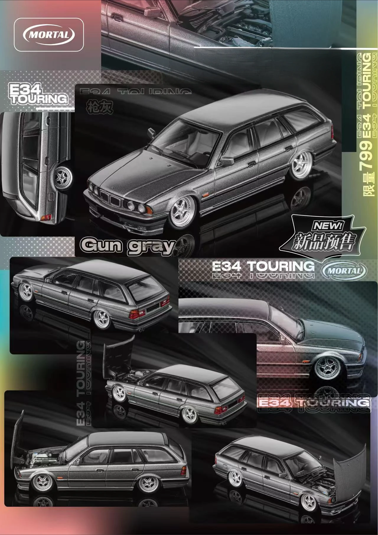 **Pre-order **Mortal 1:64 5 Series Mk3 E34 TOURING Ordinary/ Lowride  Diecast Model Car