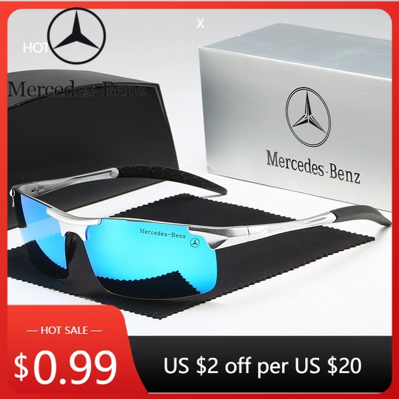 

Car Sticker New Luxury Men Driving Polarized Sunglasses Anti Glare Driver Goggles For Mercedes Benz A B C E V R-Class A45 C43 GL