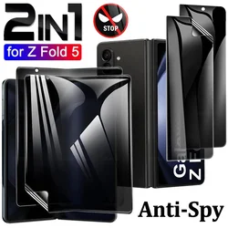 Asdipsa Anti-Shatter Privacy Hydrogel Film For Samsung Galaxy Z Fold 6 5 4 3 W22 W23 W24 Anti-Spy Soft External Screen Protector