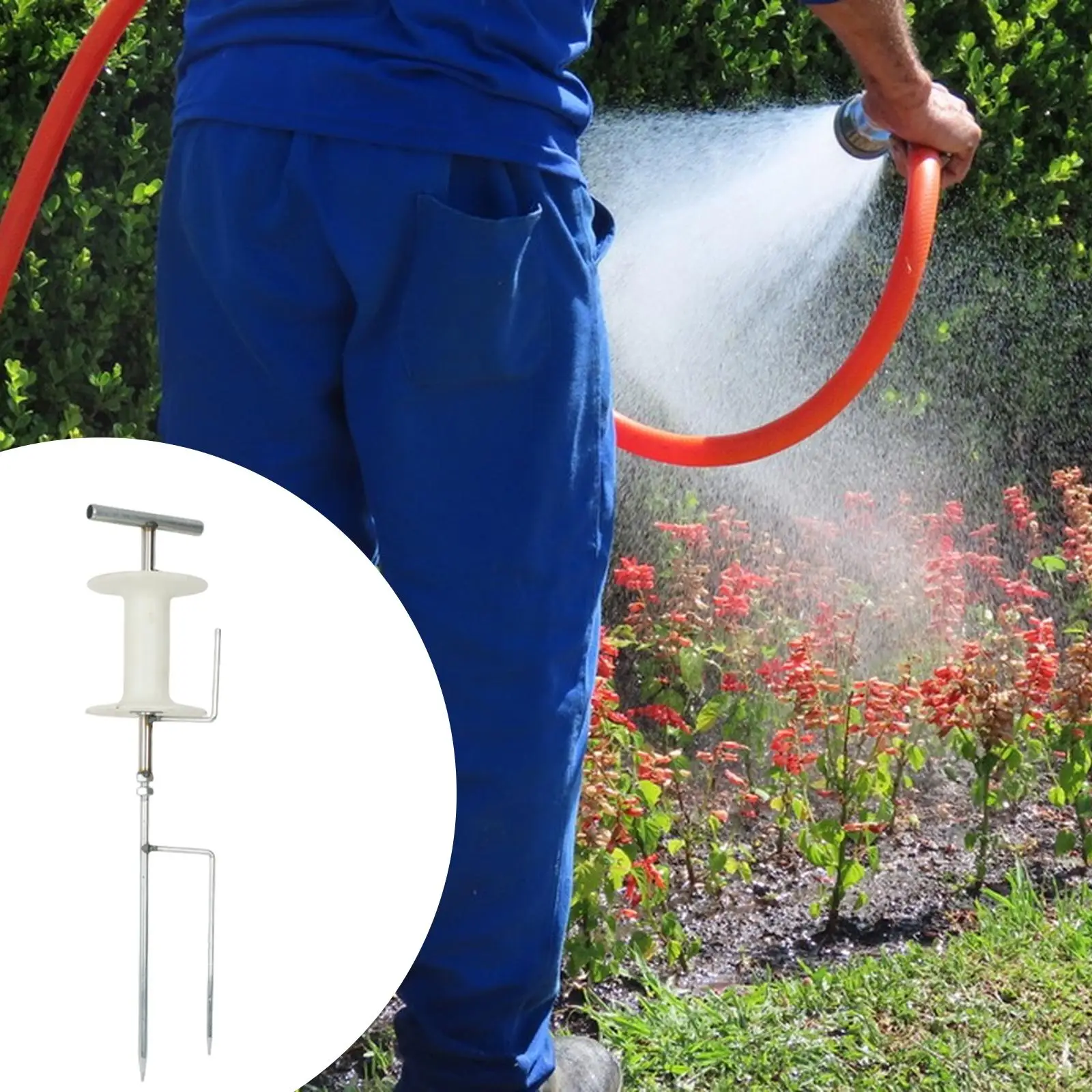 

Направляющая для садового шланга Шип Двор Защита занаружных растений Простота установки Газон предотвращает изгиб шланга Катушка для шланга Подставка для вытягивания шланга