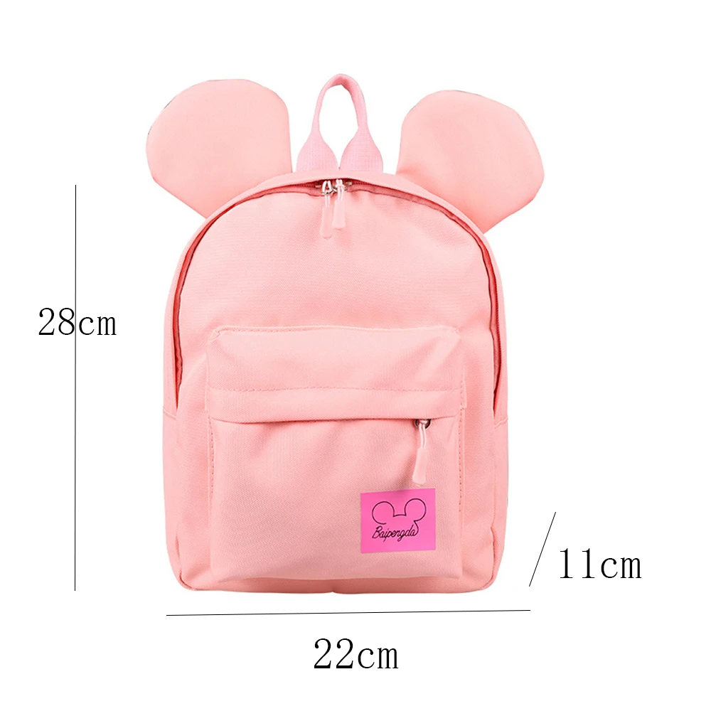 Baby's Kindergarten Personalized Name School Bag Custom Boys Girls Lightweight Weight Backpacks Cute Cartoon Ears Snack Bags