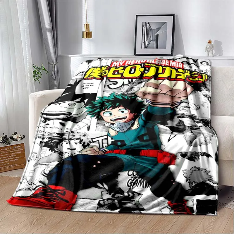 My Hero Academia Anime Manga Print Flannel Blanket Ultra Soft Warm Throw For Bedroom Living Room Indoor Home Decor Holiday Gift