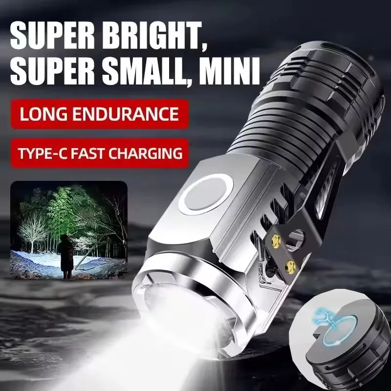 

Мини-фонарик с тремя глазами Monster Super Power Flashlight Перезаряжаемый наружный светильник Мощные фонари дальнего действия
