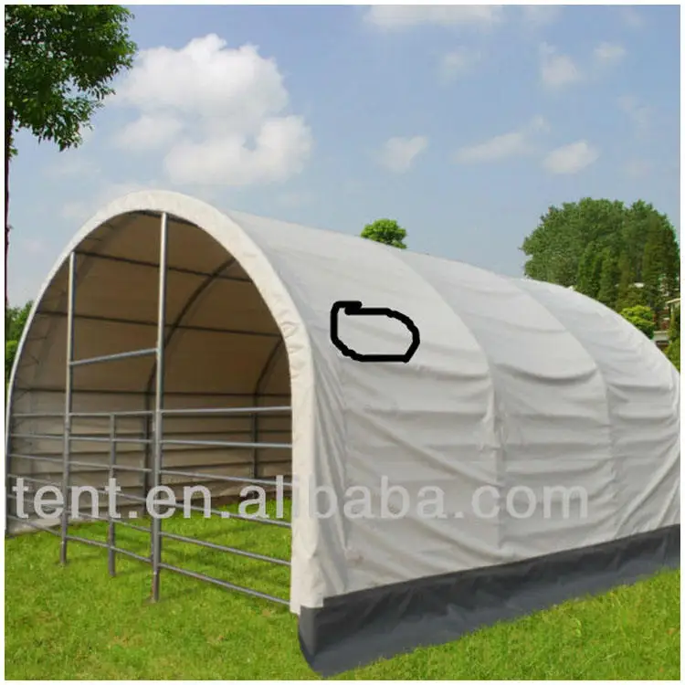 High quality prefab steel frame PVC fabric structure livestock animal cattle cow horse sheep shelter shed tent for sale