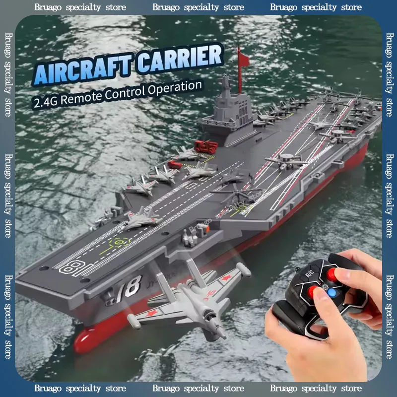 JJRC S19 RC Aircraft Carrier Dual Motor Drift Simulation Destroyer Model 2.4G High-Speed Rc Remote Control Ship Children toy gif