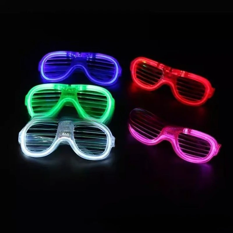 نظارات LED تأثير أعمى البندقية الباردة تضيء نظارات بار KTV الدعائم الحفلات الحفل الهذيان أضواء يمكن ارتداؤها مهرجان الملحقات