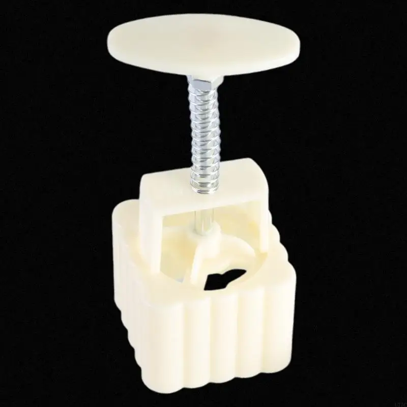 U75C 100g Mooncake Barrel Mold with 8pcs Square Flower Stamps Hand Press Moon Cake Pastry Mould DIY Bakeware