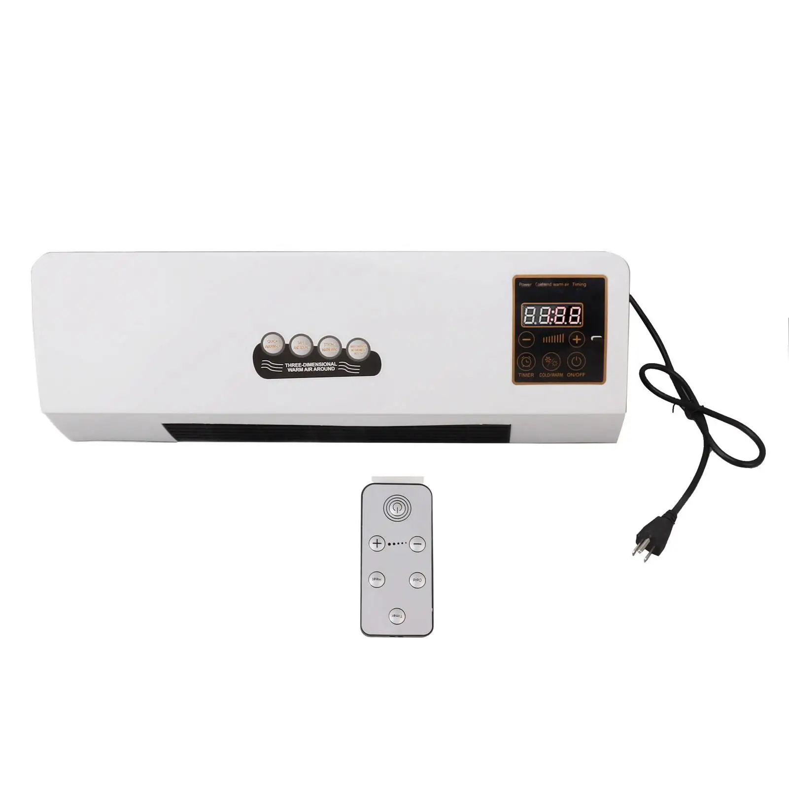 

Dual Use Wall Mount Heater & Portable Air Conditioner - Energy Efficient, Wide Angle, US Plug 110V