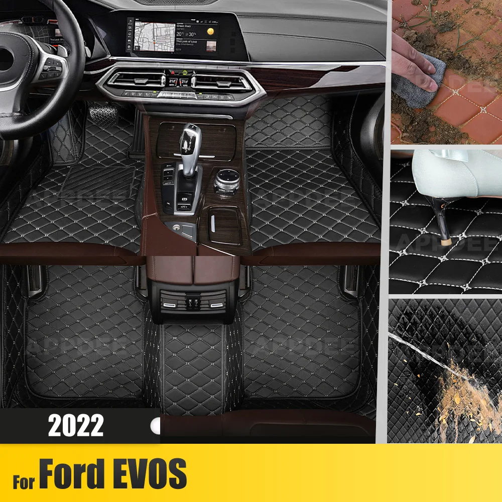 Car Floor Mats For Ford EVOS 2022 Custom Auto Foot Pads Automobile Carpet Cover Interior Accessories