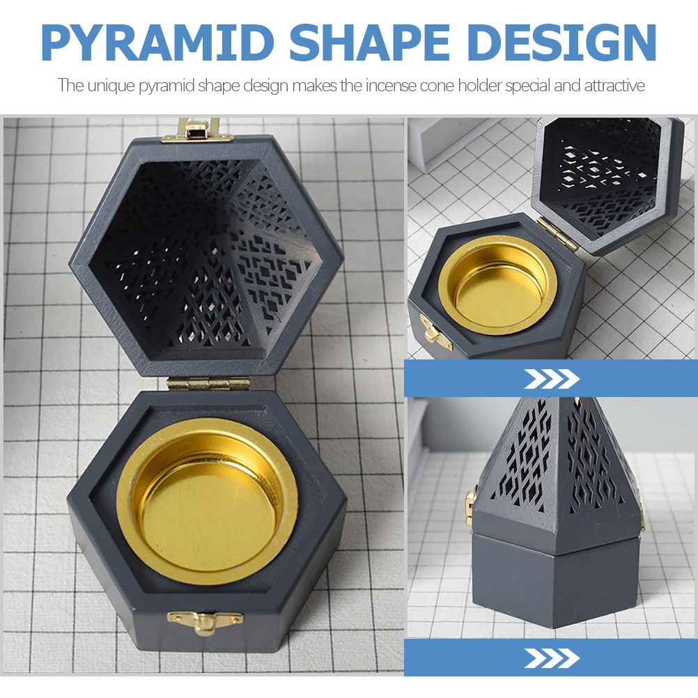 

Wooden Censer Delicate Incense Burner Air Purifier for Bedroom Living Room Unique Gift Idea Incense Cone Holder