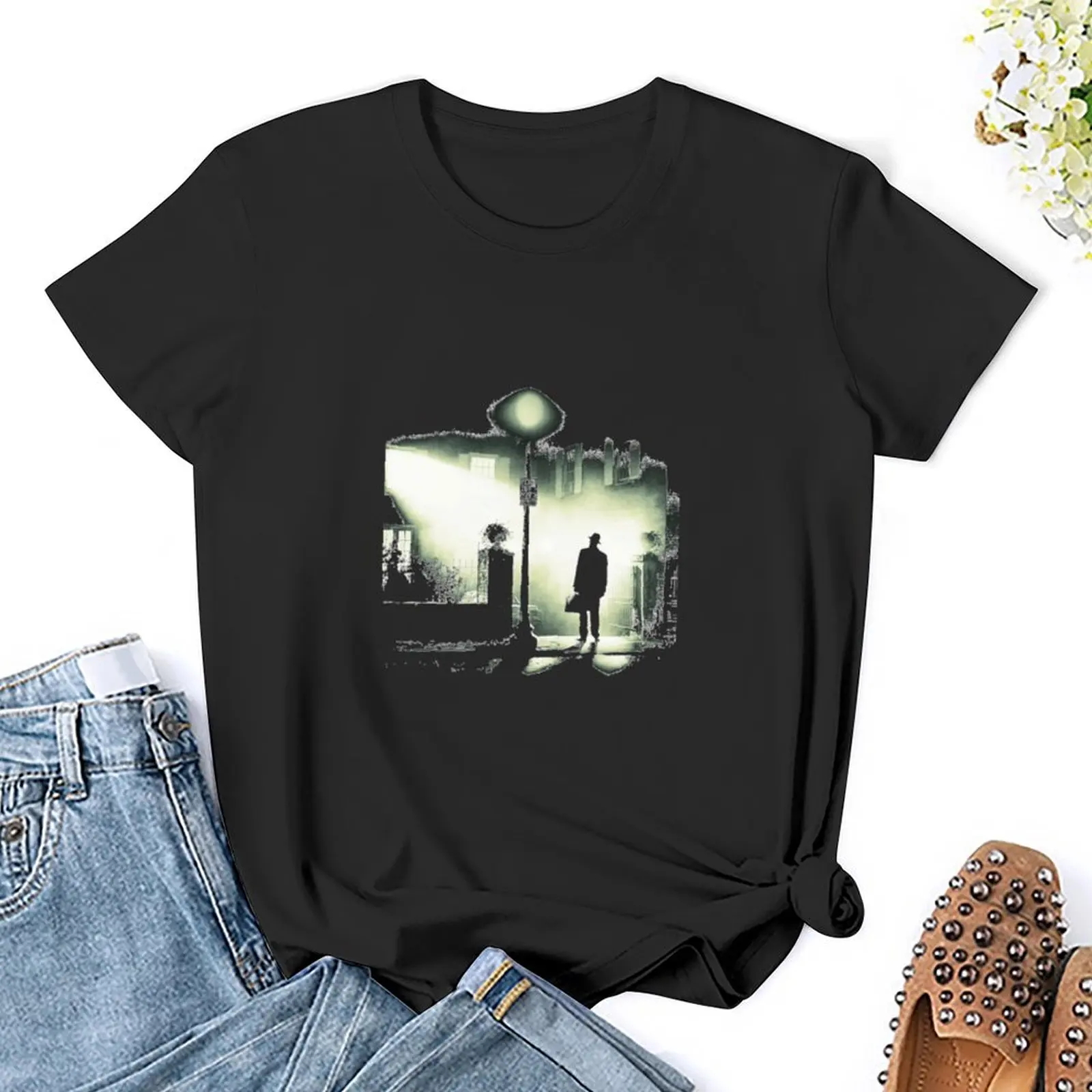 The Exorcist Arrival Scene Classic T-Shirt cute tops blacks funnys cute t-shirts for Women