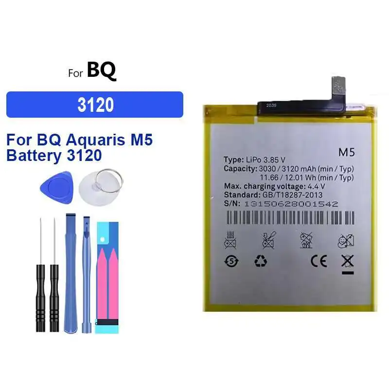 

Для BQ Aquaris M5 аккумулятор 3120 3120 мАч надежная сменная батарея для мобильного телефона