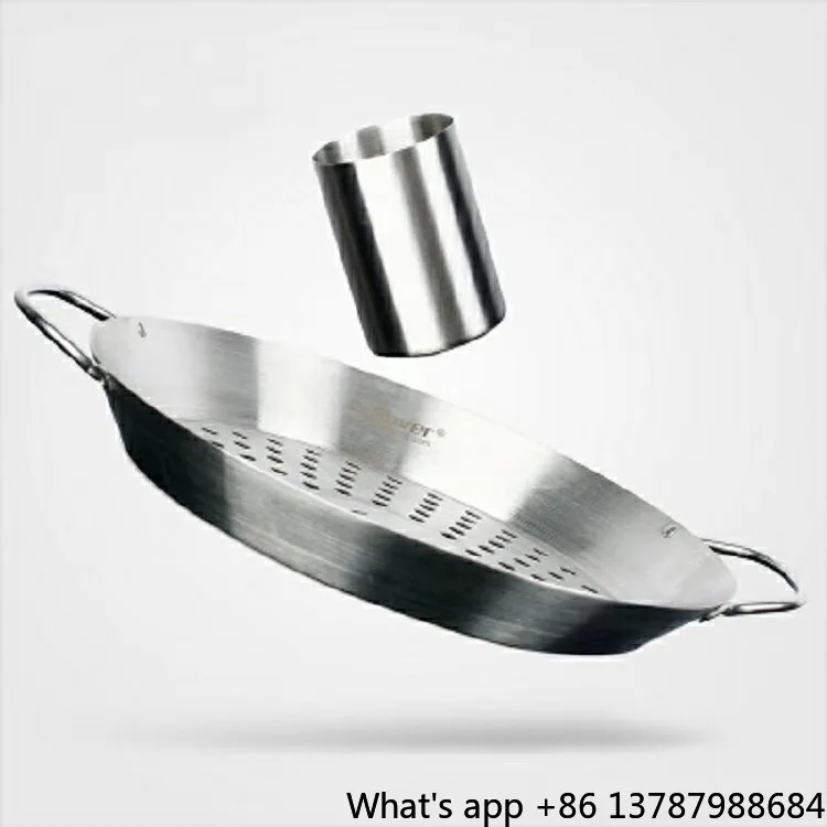 

Round BBQ Basin Stainless Steel Outdoor Camping Picnic Grill Tray