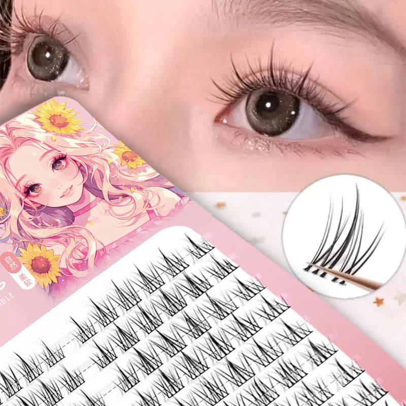 DIY falsche Wimpern Cluster falsche Wimpern einfach zu bedienen für Anfänger natürliche Locken 3 Reihen - 10 Reihen perfektes Weihnachtsgeschenk