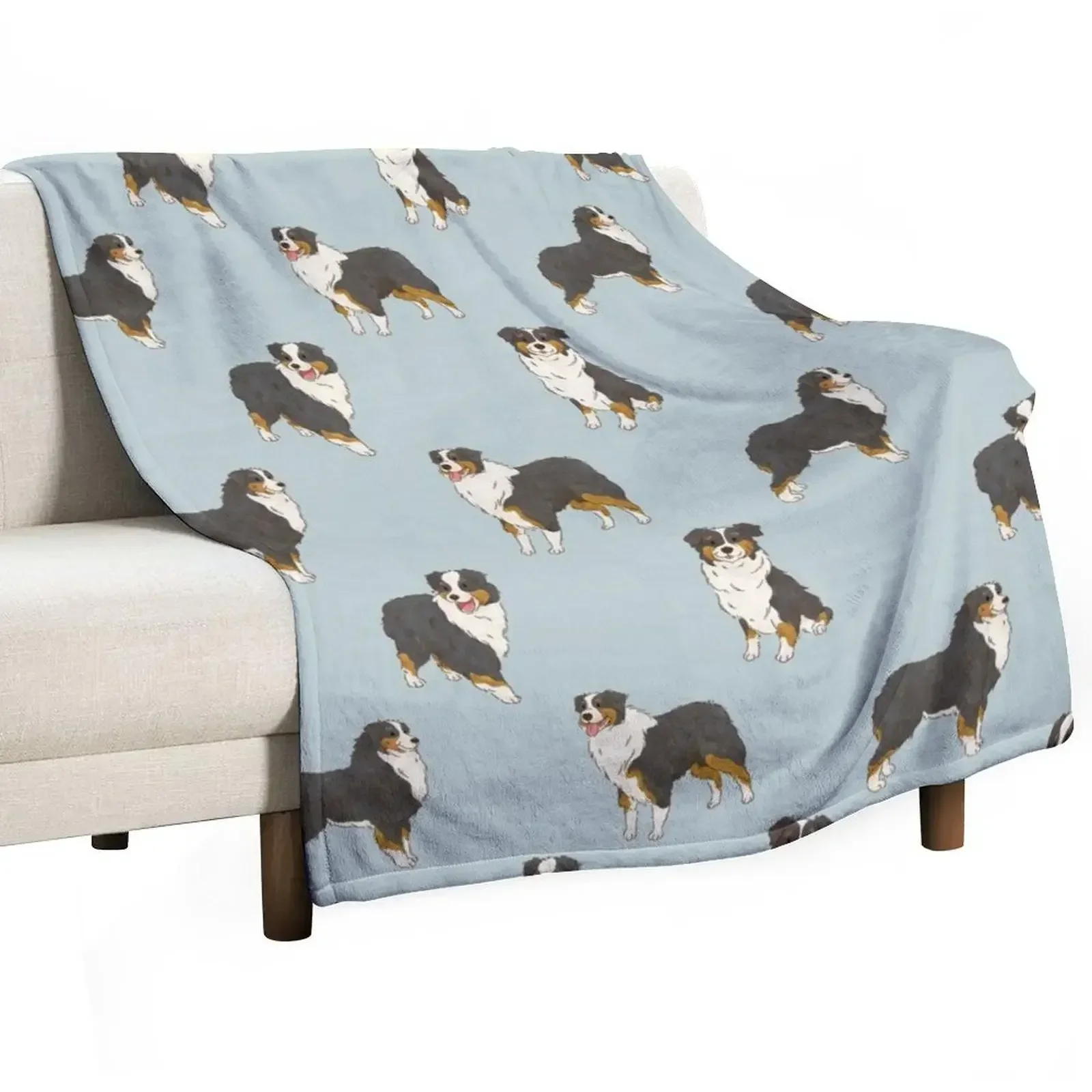 

Black Tri Australian Shepherd Aussie Dog Throw Blanket for babies Weighted Summer Beddings Blankets