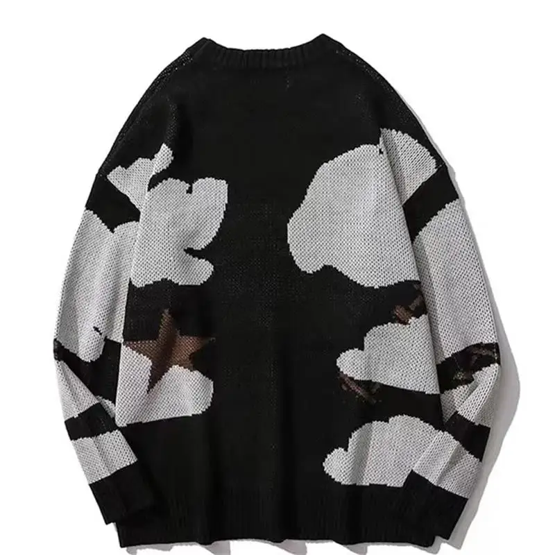 Rap Ugly Christmas Sweater Men 2024 Harajuku Cartoon Anime Knitted Sweater Winter Men's Hip Hop Pullover Oversized Women Jumper