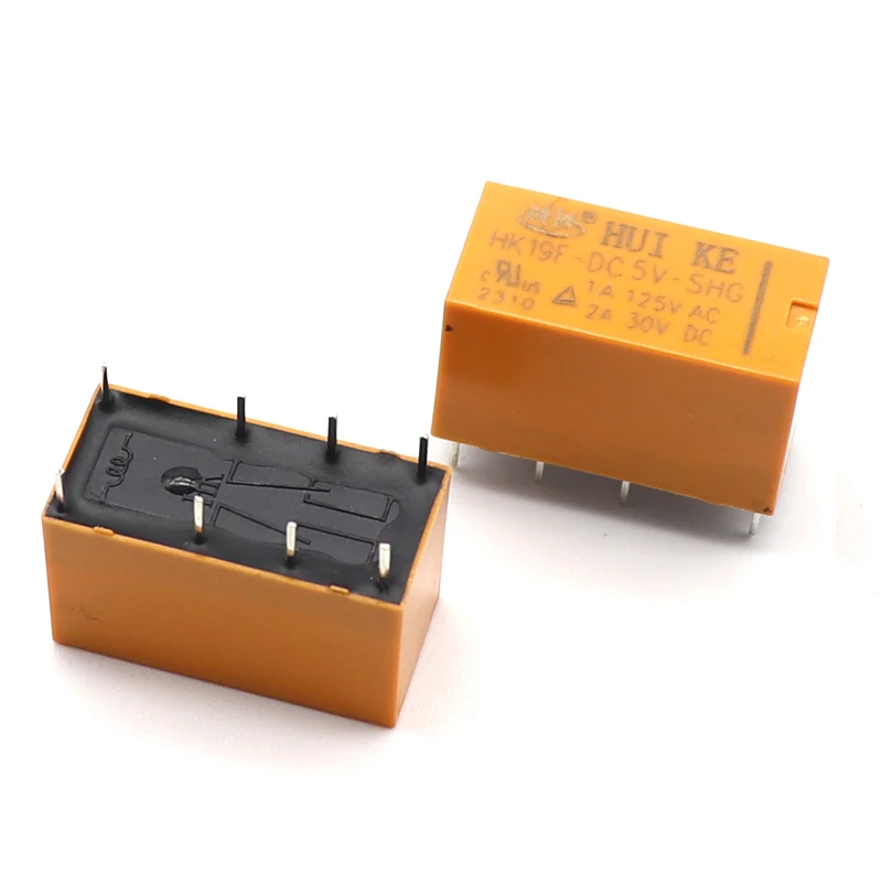 

【5-1PCS】Relay HK19F-DC3V-SHG HK19F-DC5V HK19F-DC12V-SHG HK19F-DC24V-SHG HK19F-DC24V-SHG HK19F 3V 5V 9V 12V 24V 8PIN 2A Relays