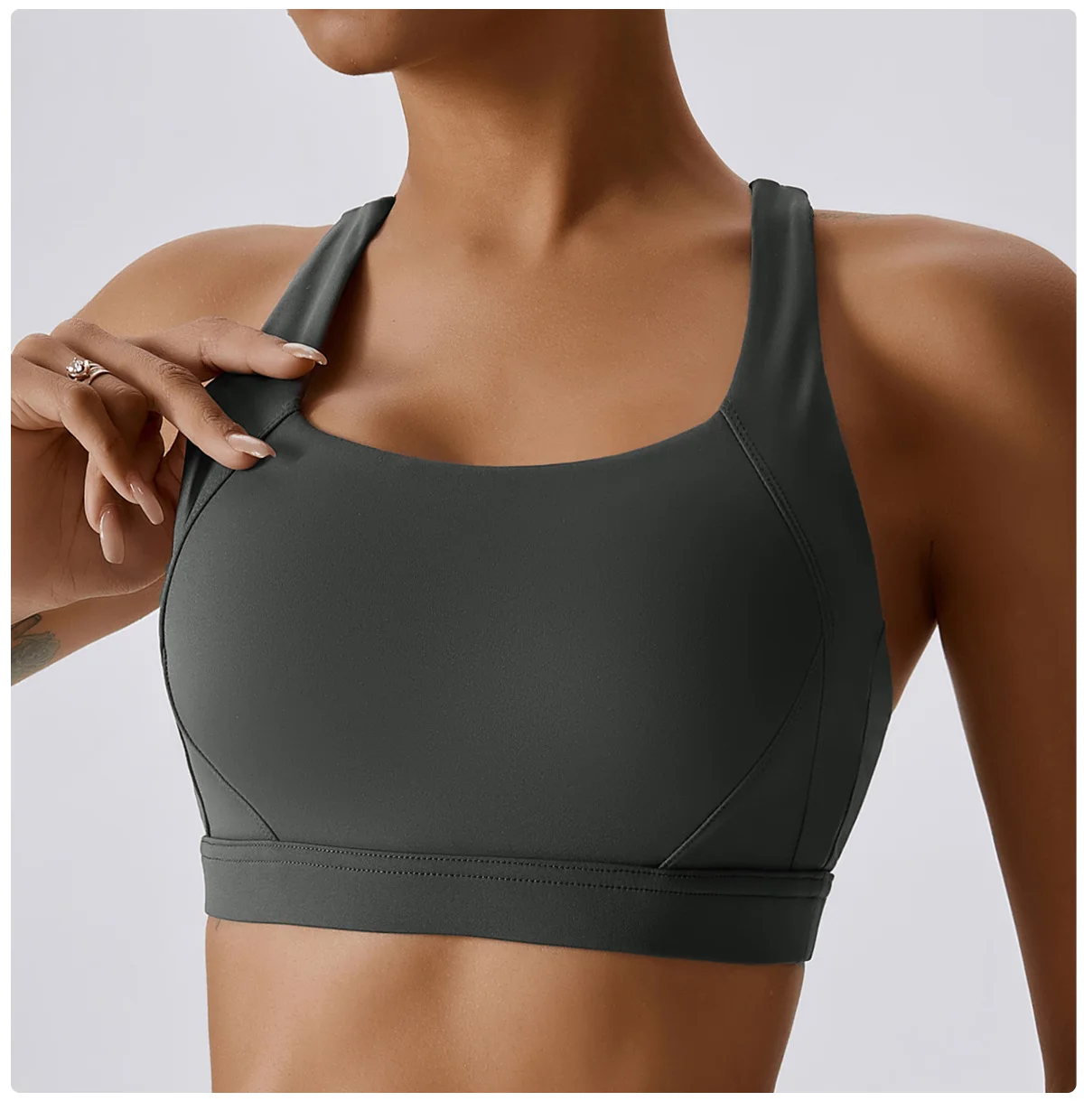 Frauen Cross Strap Sport BH Top Frauen Push-up Sport BH Yoga Gym Crop Top Büstenhalter Fitness Top Sport BH atmungsaktive BHs – Detail 17