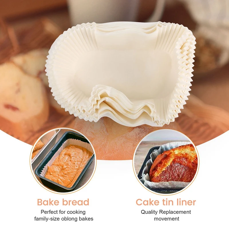 Greaseproof Loaf Tin Liners Straight Edge Baking Parchment Paper Non Stick Cake Pans Cake Tin Liner