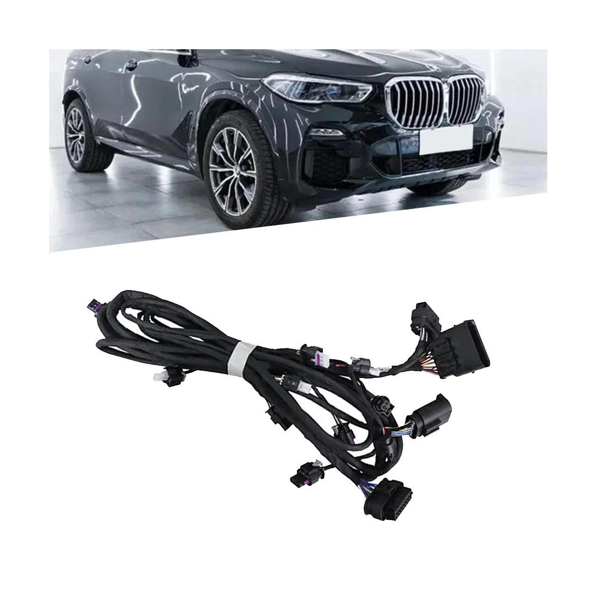 Set di cavi per cablaggio paraurti anteriore per auto 61128712283 per BMW X5 G05 2018-2022 25DX 30DX 40IX 45EX Radar PDC cablaggio per ausilio al parcheggio