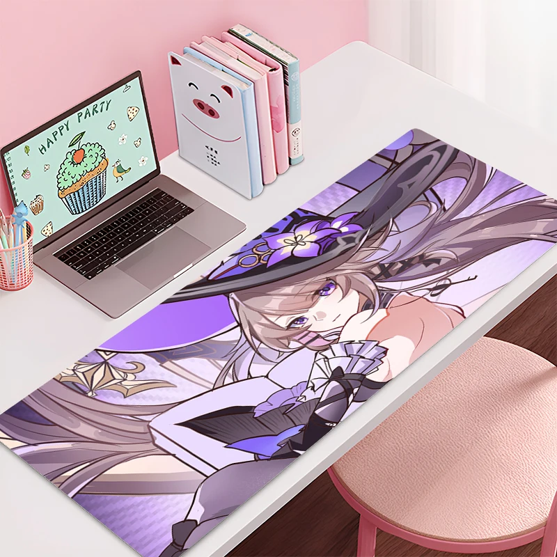 Mousepad Large Honkai: Star Rail Herta Office Computer Desk Mat Keyboard Mouse Pad Cushion Non-slip Deskpad PC HD Anime Mousepad