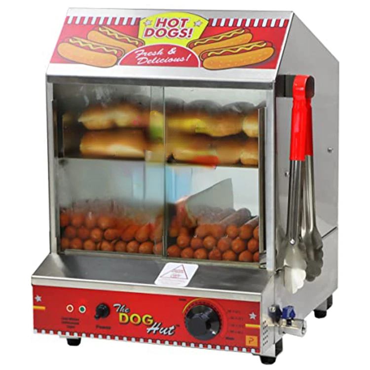 commercial stainless steel paragon hot dog steamer machine with temperature control