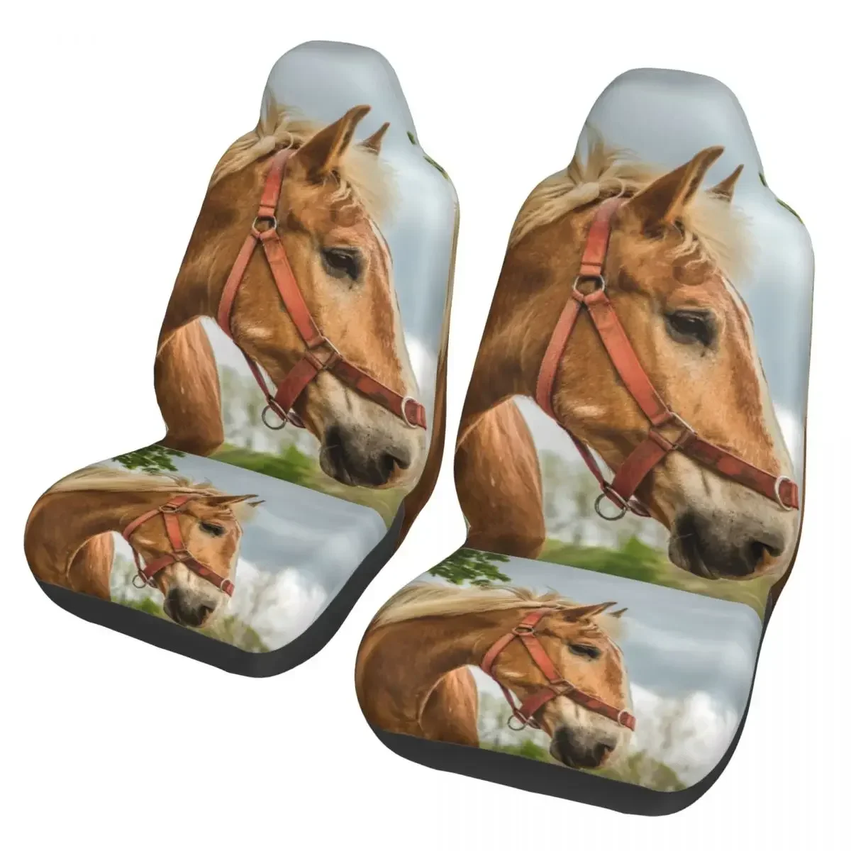 Hermoso caballo Universal cubierta asiento coche impermeable para SUV animales caballos amantes fundas protección asiento c
