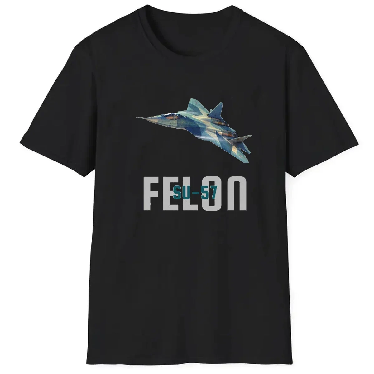 

Russian Sukhoi Su-57 Multirole Stealth Fighter Aircraft T-Shirt 100% Cotton O-Neck Short Sleeve Casual Mens T-shirt Size S-3XL